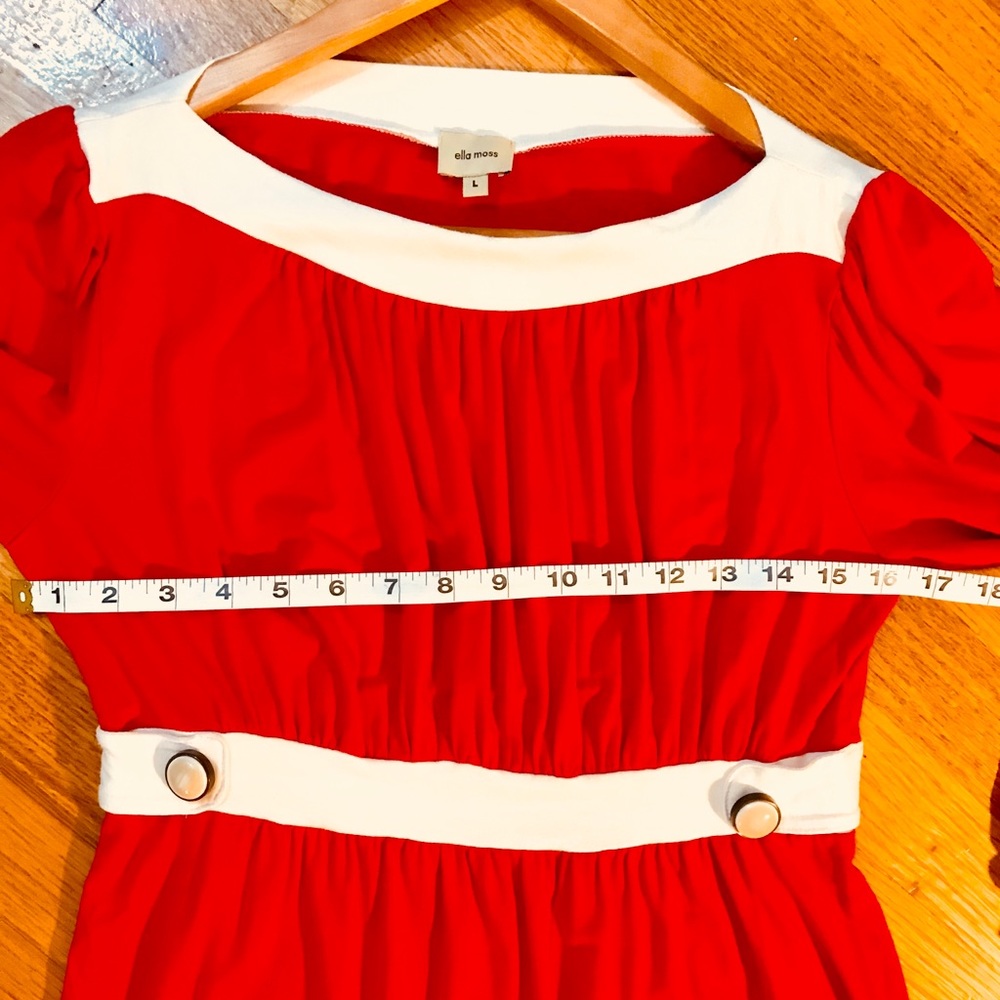 Ella moss a line red with white dress - Picture 5 of 8